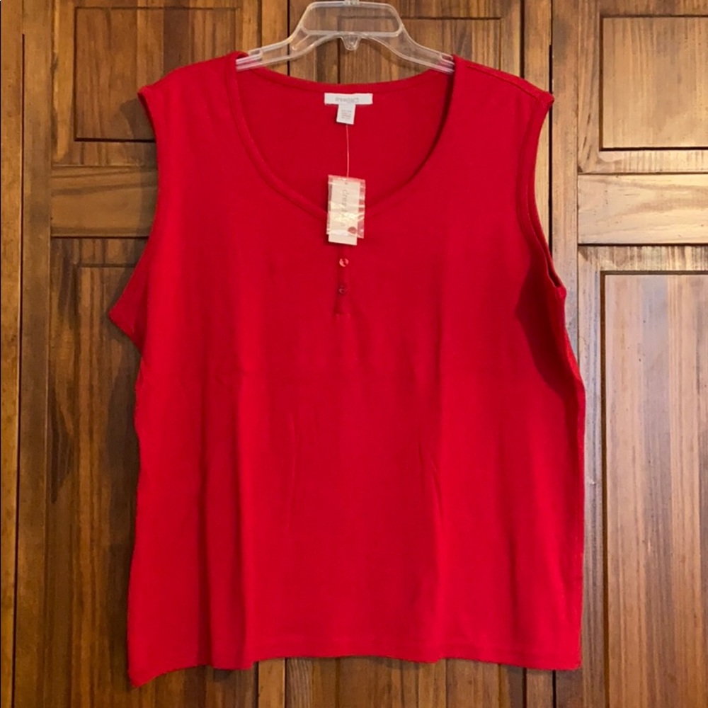 Dress Barn Red Tank Top size 22/24